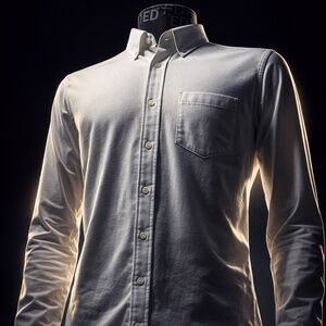 NWT Threadbare. White Men's Long-Sleeve Button-Down Shirt Gumsey M Regular Fit